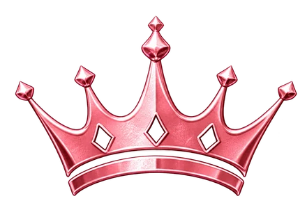Référence de couronne rose pour la signature du vêtement